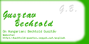 gusztav bechtold business card